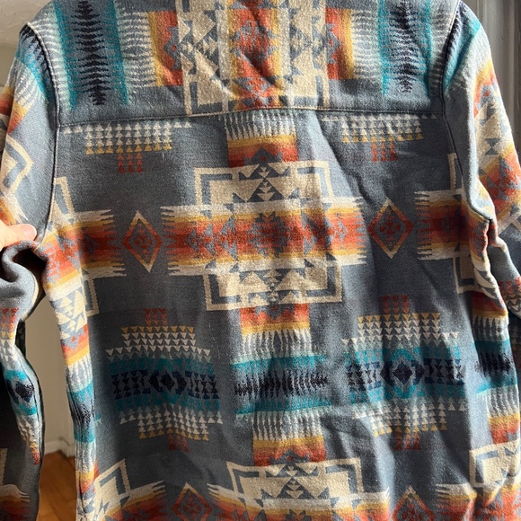 Pendleton jacquard lodge shirt virgin wool Size M - Picture 4 of 9